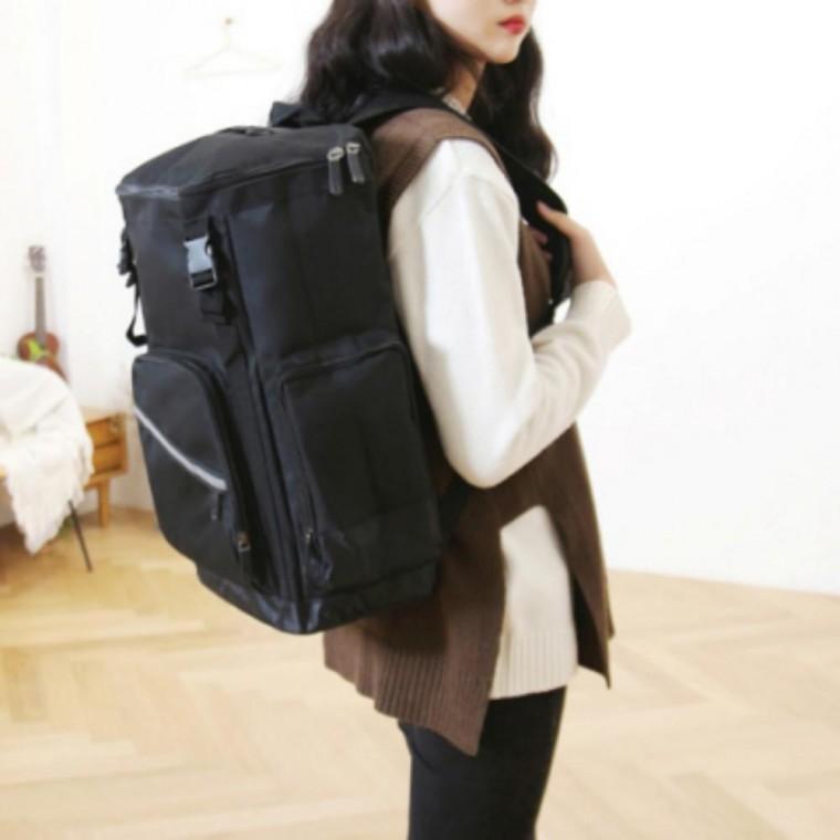 버클 학생 두개 수납 공용 포켓 백팩 포인트 여행용