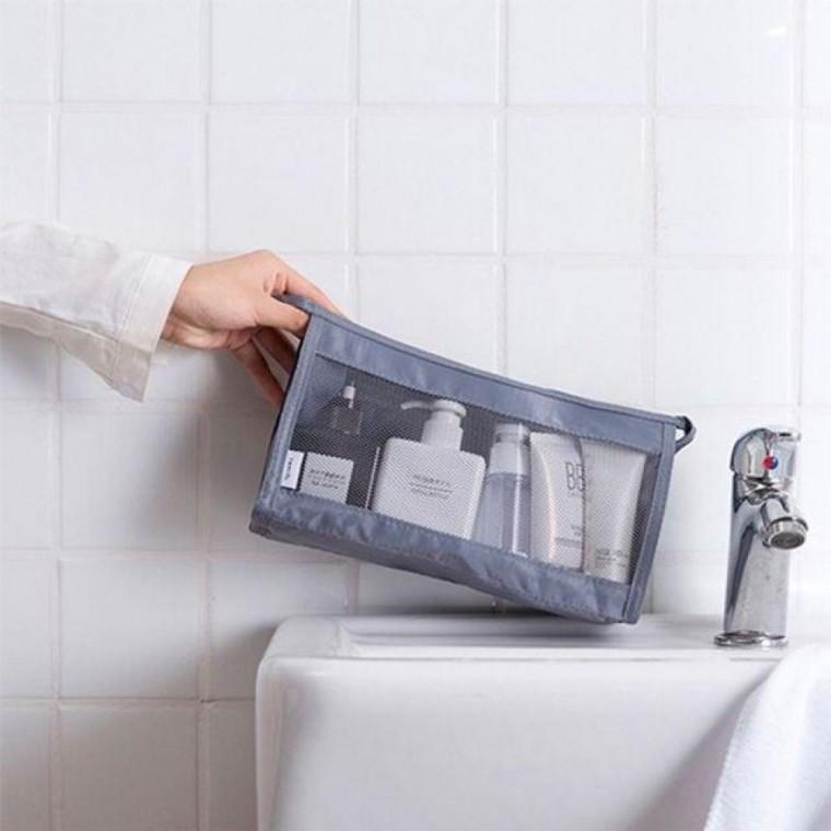 여행용 메쉬 파우치 가방 세면도구 케이스 화장품 수납 보관 매쉬 가방