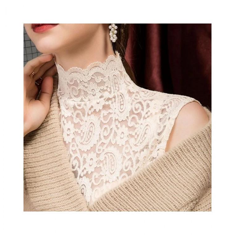 루미나D 레이어드 스나시 목폴라 프릴블라우스 이너목티