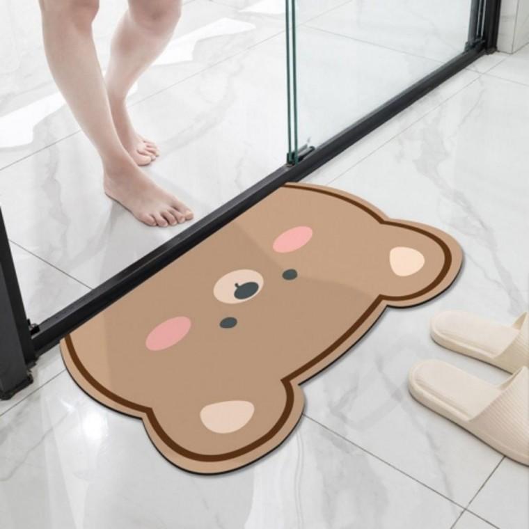 빨아쓰는 캐릭터 규조토 발매트 미끄럼방지 매트