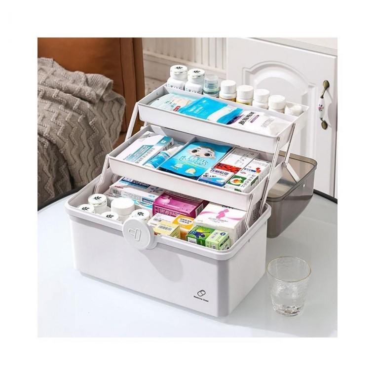 루미나D 가정용 휴대용 3단 비상 구급상자 약보관함 중형 주방용