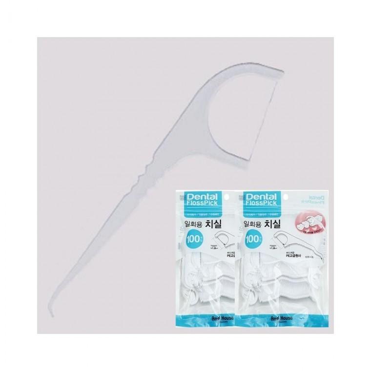 루미나D 일회용 치실 200P 휴대용 이쑤시개 치간칫솔