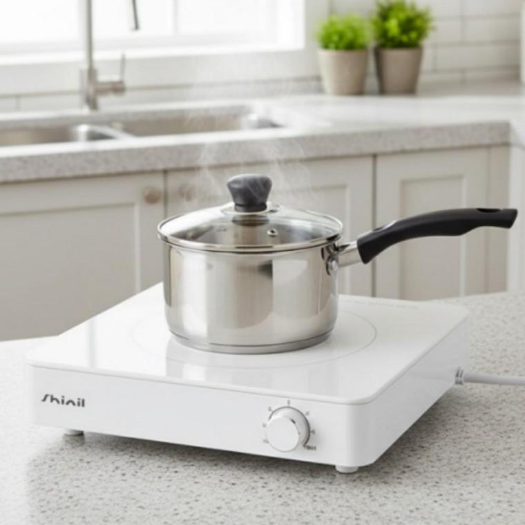 미니 휴대용 1구 전기 가정용 인덕션 레인지 화이트