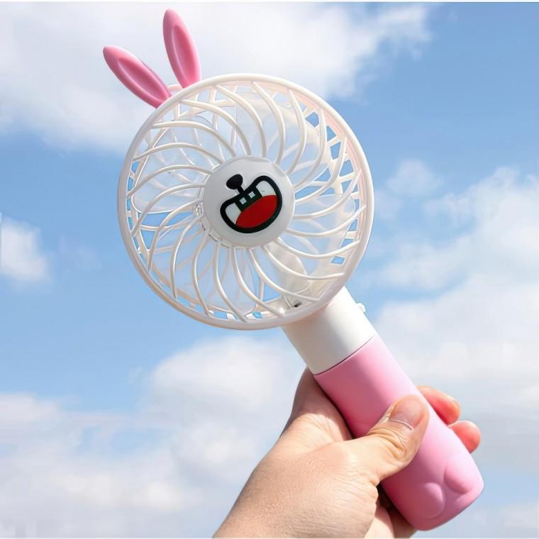 토끼귀 휴대용 미니 핸디 소형 핸드 목걸이 손선풍기 냉풍기 탁상용 캠핑