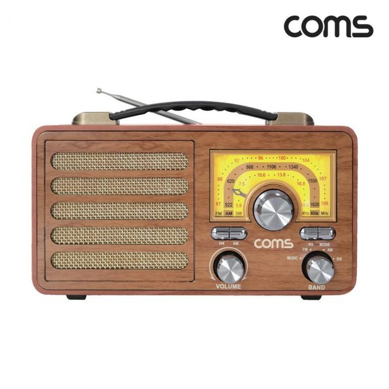 주방용 레트로 라디오 스피커 Brown 휴대용 블루투스 스피커 인테리어 레트로 디자인 TB600