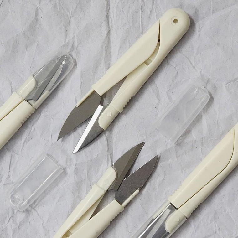 쪽가위 안전캡 실밥 투명캡 휴대용