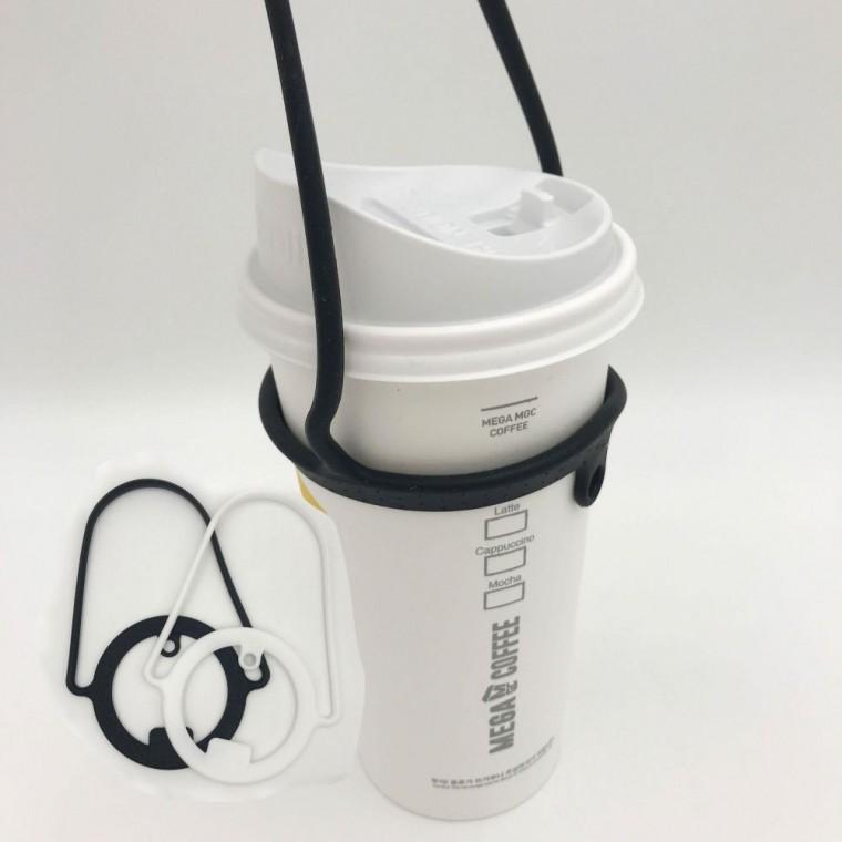 휴대용 실리콘 컵타이 테이크아웃 캐리어