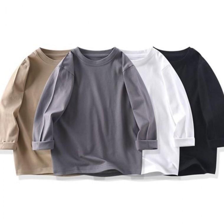 [FWP] 키즈티셔츠 아동복 긴팔티 무지라운드 아동 면티 베이직