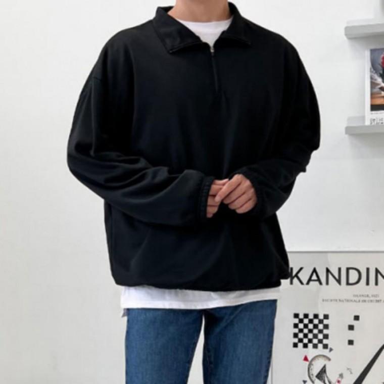 맨투맨 남성티셔츠 인기 티셔츠 데일리 밴딩 반집업 긴팔티 남성