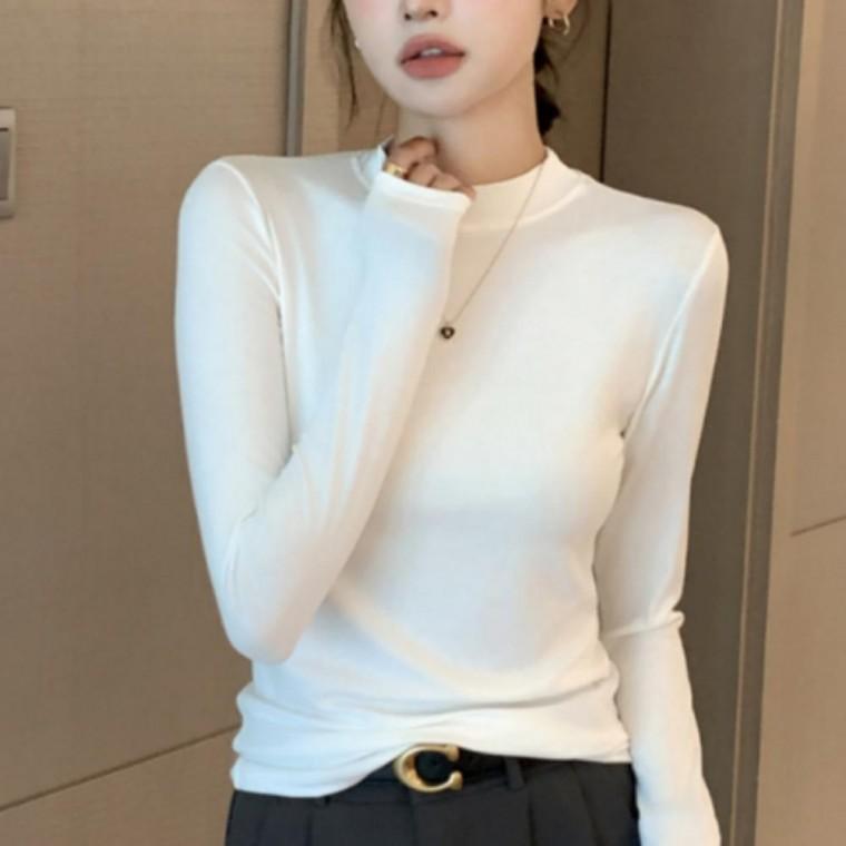 SHG 티셔츠 여성 긴팔 기본 이너 레이어드 쫄티 슬림