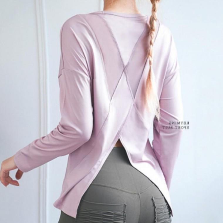 홈트 여성 긴팔 요가복 운동 티셔츠 스포츠헬스