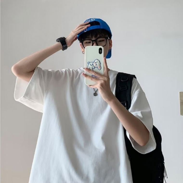 무지 베이직 라운드 반팔 티셔츠 기본핏 캐주얼 반팔티