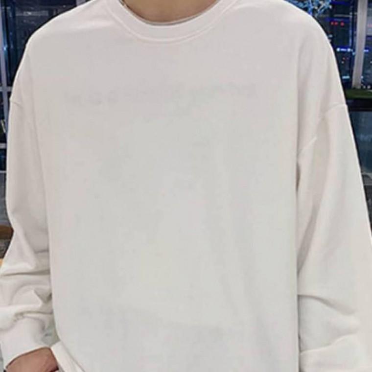 레이어드 긴팔티 단정한 무지 남성 간절기 티셔츠