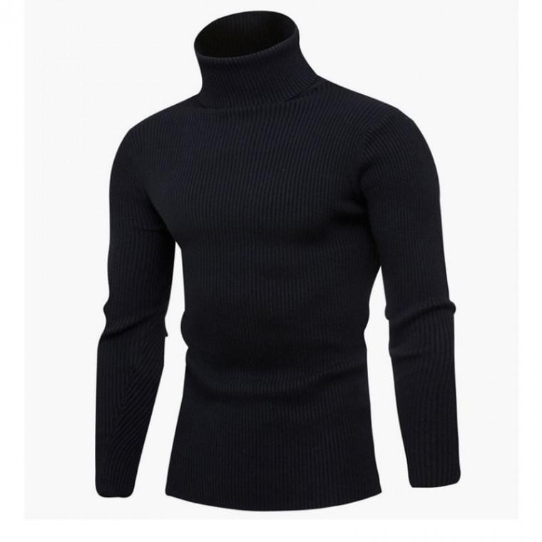 겨울 남성 소프트웜 골지 하이넥 긴팔티셔츠 니트
