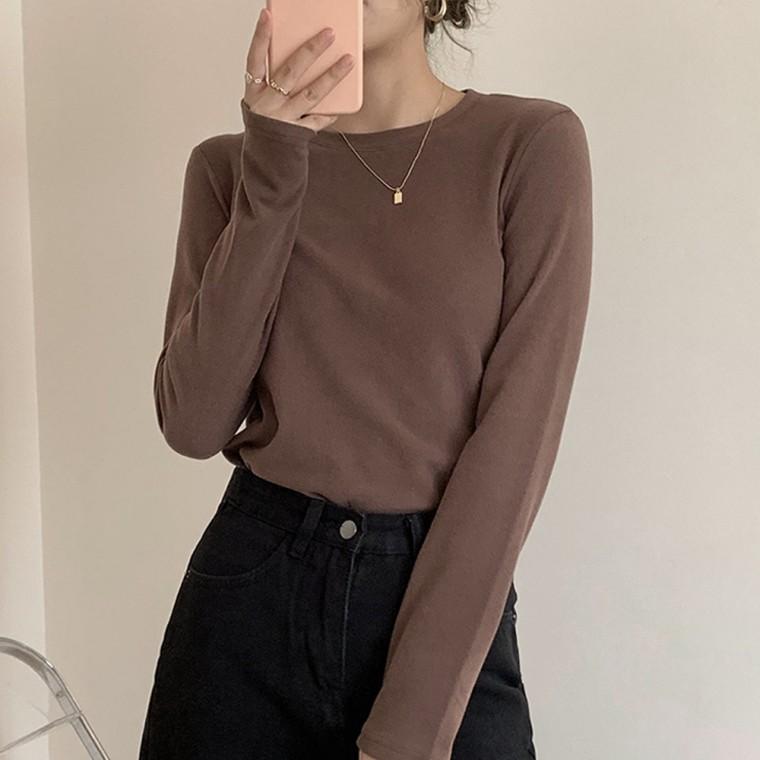 HL] 티셔츠 라운드넥 가을 소프트터치 베이직 5컬러