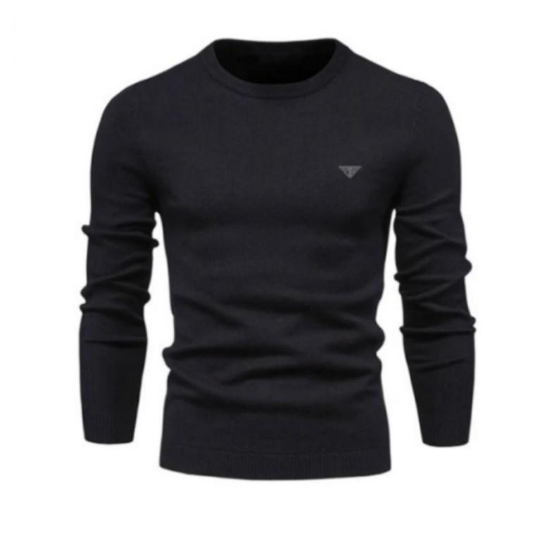모던 스타일 니트 신축성 단정한 남성 슬림핏 라운드 티셔츠 따뜻한 가볍고