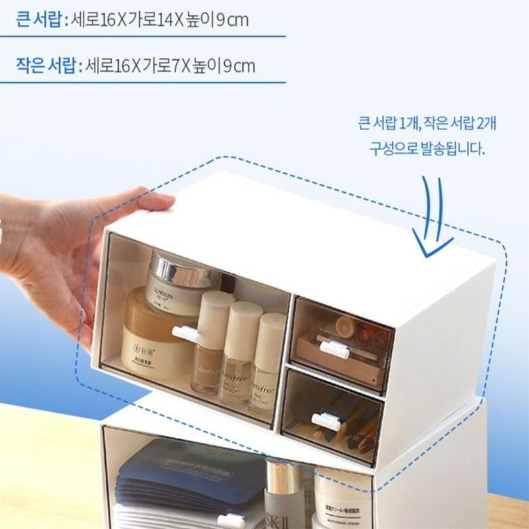 데스크 수납 정리함 서랍식수납함 투명서랍 멀티박스