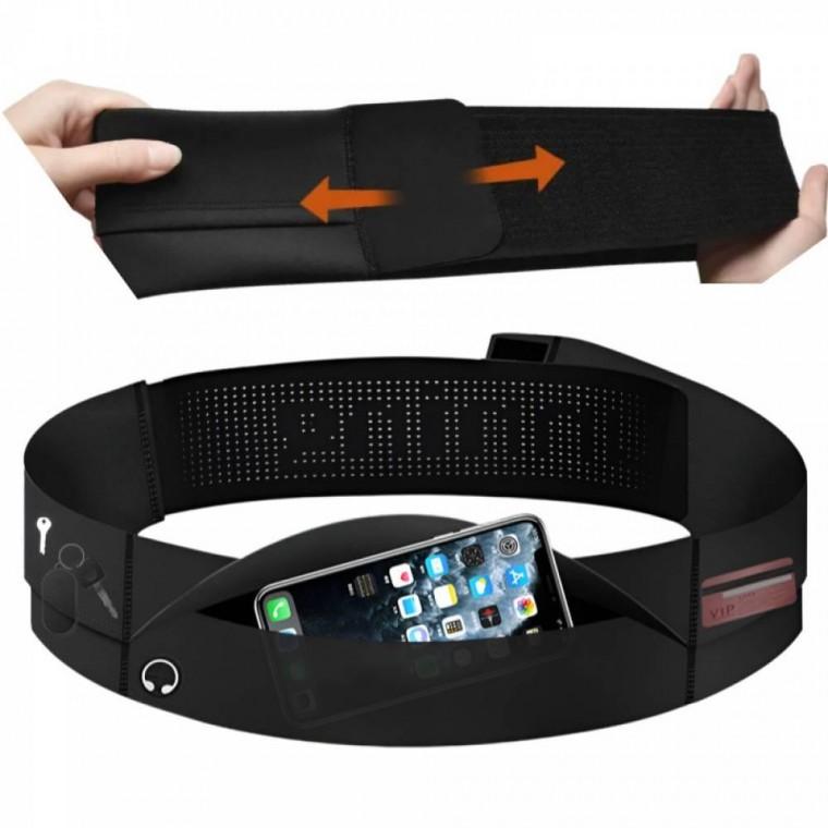 블랙 러닝벨트 허리쌕 스포츠 수납 초경량 자전거 운동용 피럼프스 헬스 방수 조깅벨트 휴대폰 힙색