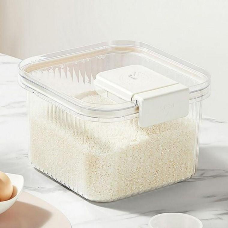 쌀벌레 방지 방습 신선 밀폐 보관 날짜 표시 쌀통 5kg 쌀보관 쌀수납 컴팩트 용기