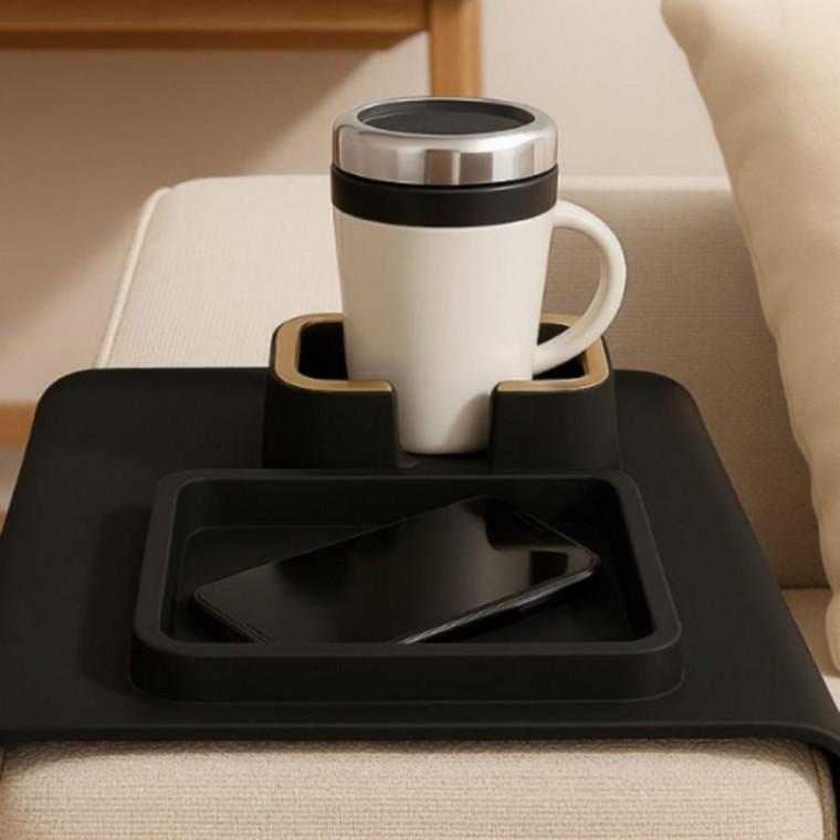 컵홀더 쇼파 트레이 팔걸이 받침대 소파 컵받침 수납 테이블