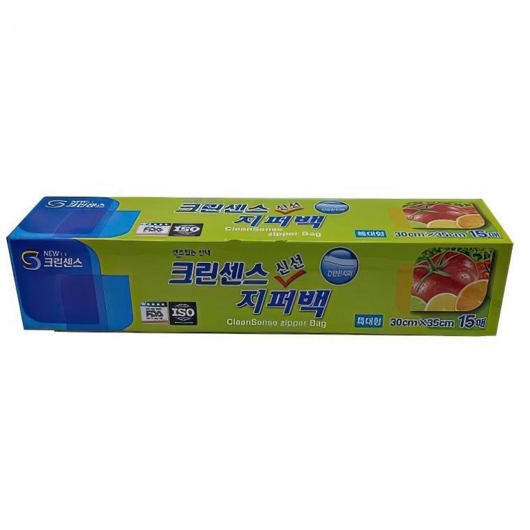 크린센스 신선 지퍼백 소분 포장 보관 비닐 30x35 특대15매 봉지 수납