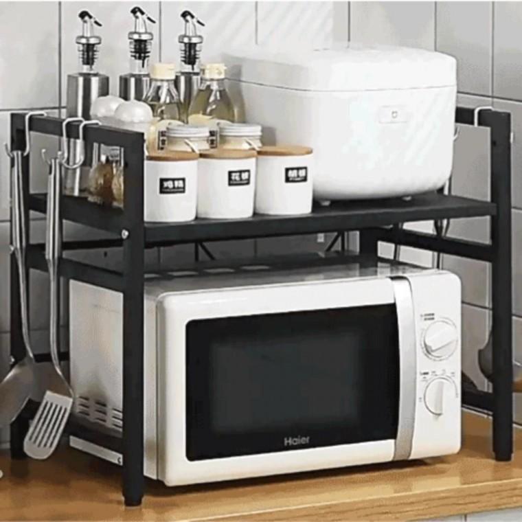 높이조절 전자레인지 밥솥 주방 수납 정리대 다용도 선반