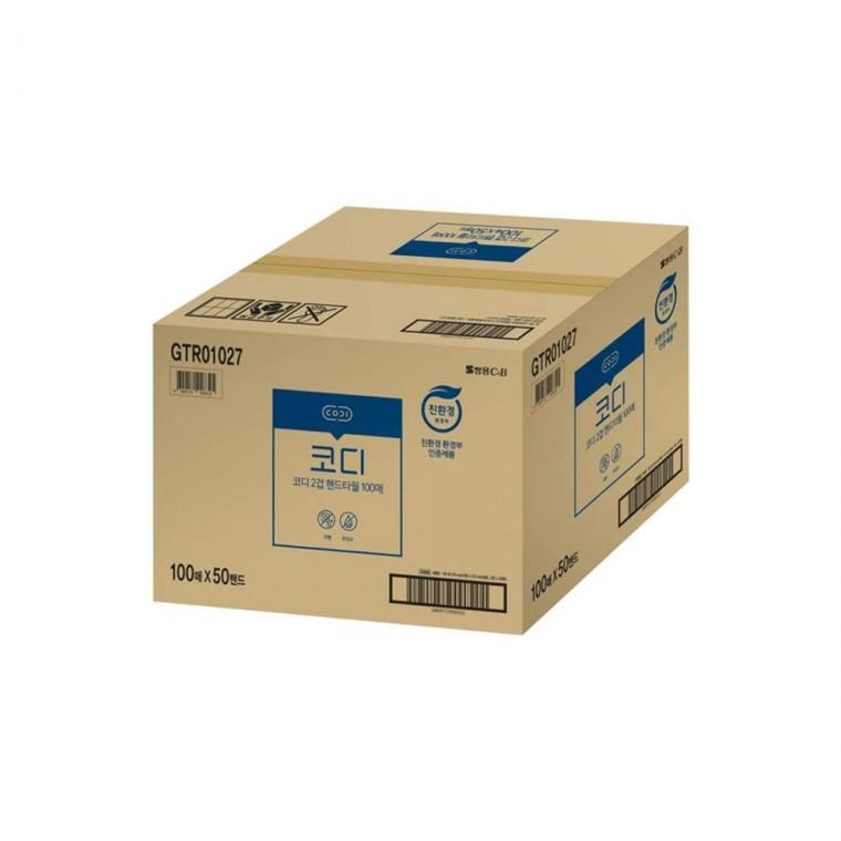 루미나D 코디 핸드타올 2겹 5000매 대용량 업소용 화장지 가정용