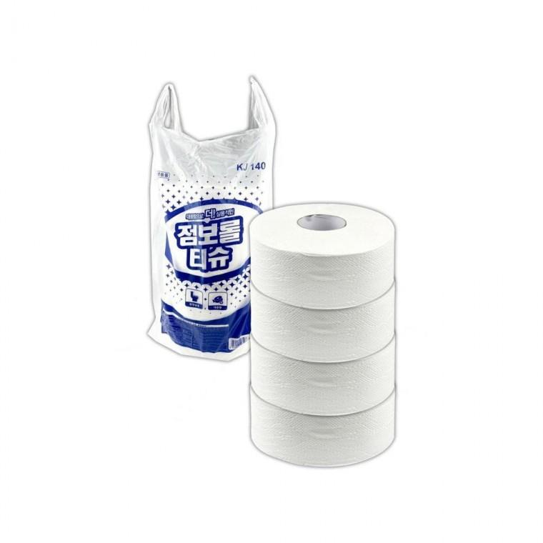 루미나D 점보롤티슈 2겹 140m 4롤 대용량 화장지 가정용 주방용