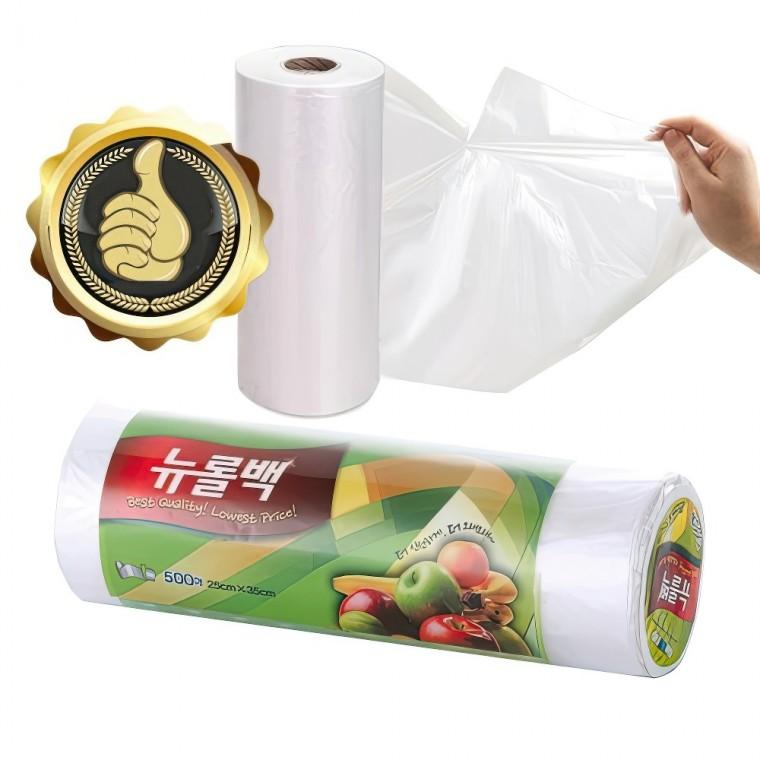 뉴롤백 대용량 업소용 위생백 비닐 봉지 25x35 500매 일회용 재활용 롤팩