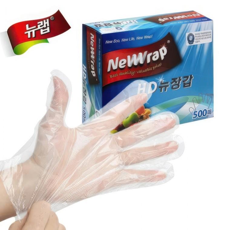 뉴랩 대용량 일회용 업소용 비닐 주방 위생장갑 500매 요리 김장용 조리