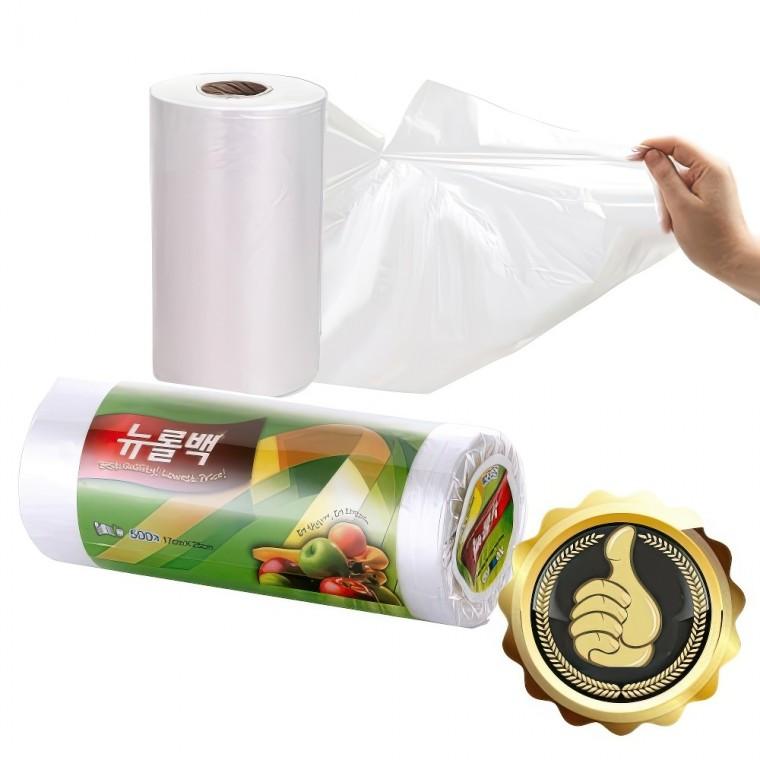 뉴롤백 대용량 업소용 위생백 비닐 봉지 17x25 500매 보관 롤팩 일회용