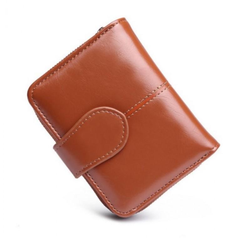 가죽 반지갑 남녀공용 데일리 지퍼 지갑 심플 고급형 대용량 보관