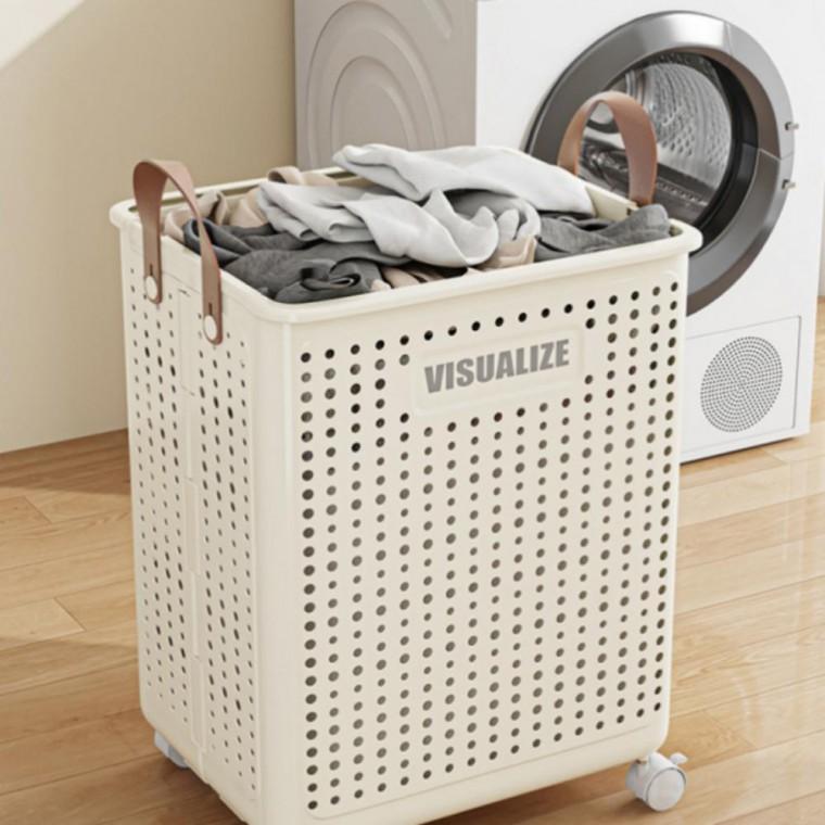 접이식 보관함 세탁바구니 빨래바구니 대용량 빨래함 이동식