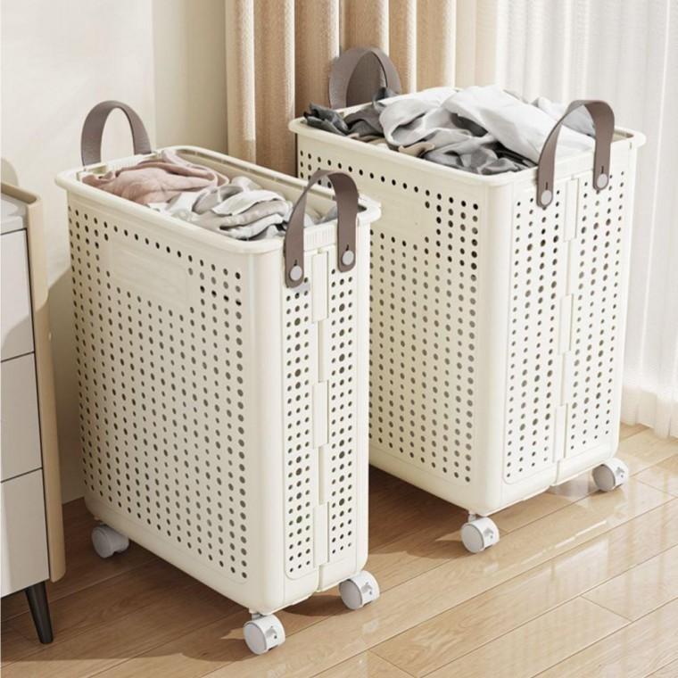 접이식 세탁바구니 대용량 이동식 빨래바구니 보관함