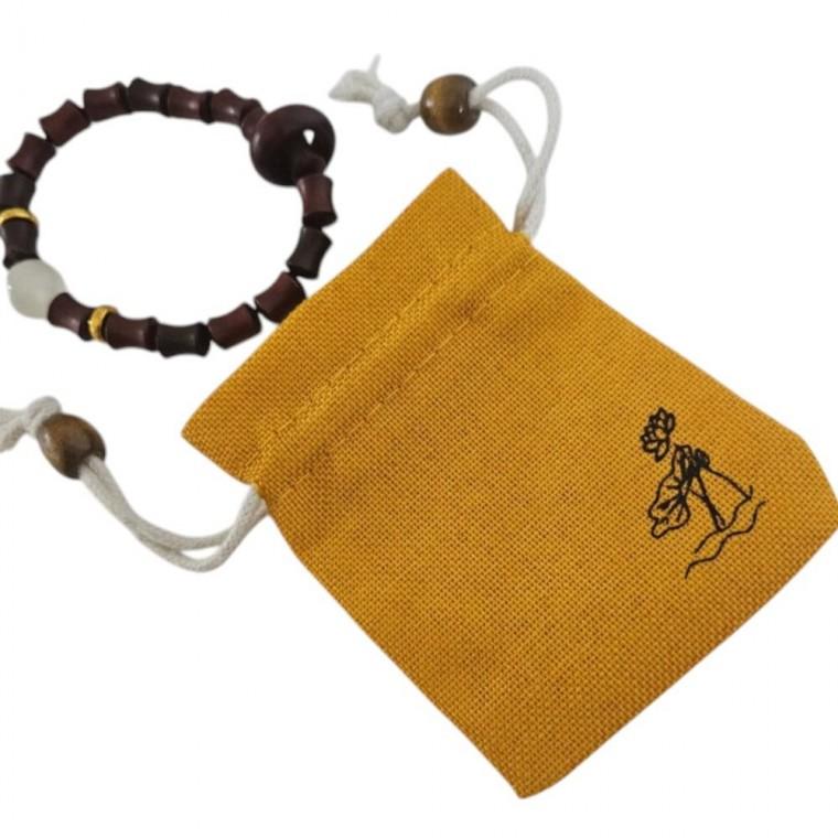 연꽃 염주 주머니 미니 파우치 스트링 가방 부적파우치 복주머니 염주보관가방 석가탄신일