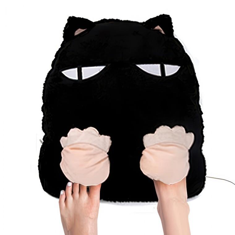 USB 블랙캣 고양이 발난로 발열 방석 쿠션 풋워머 사무실 가정용 손난로