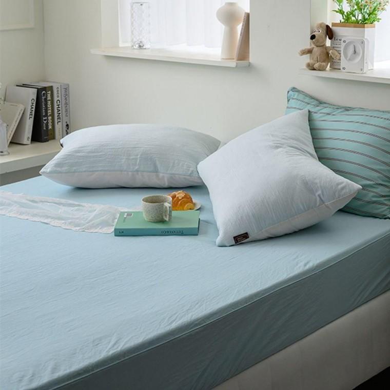 먼지없는 홑 매트리스커버 K 민트 단품 침대커버 시트