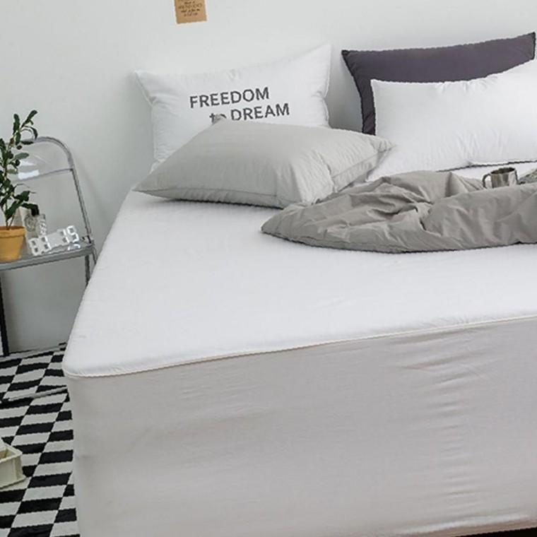 샤이니 순면 홑매트리스커버 S 화이트 단품 시트 커버