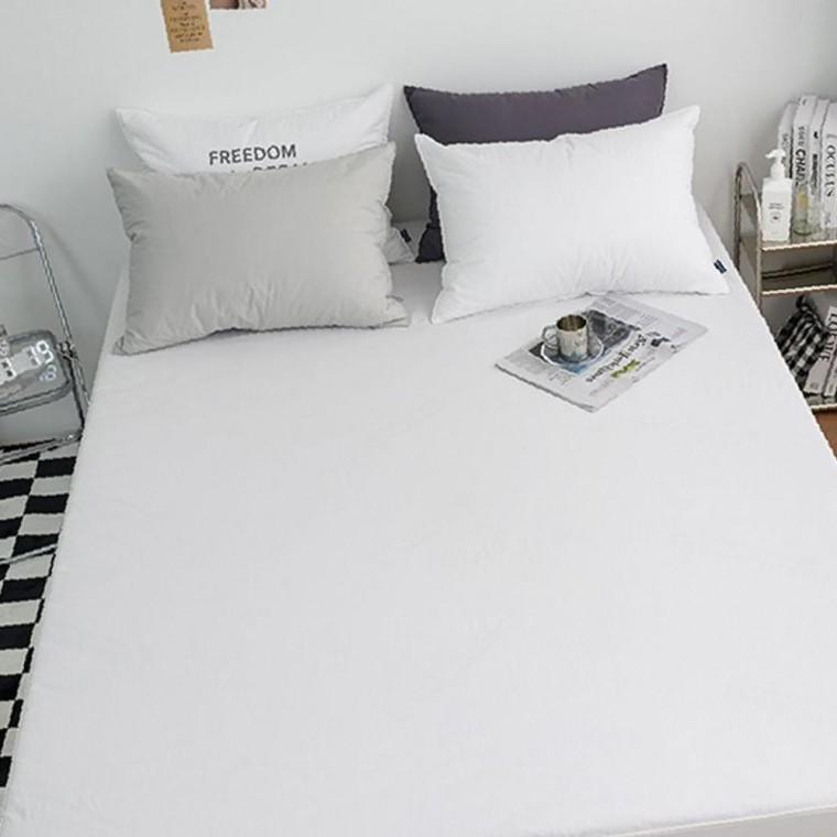 샤이니 순면 홑매트리스커버 K 화이트 단품 시트 커버