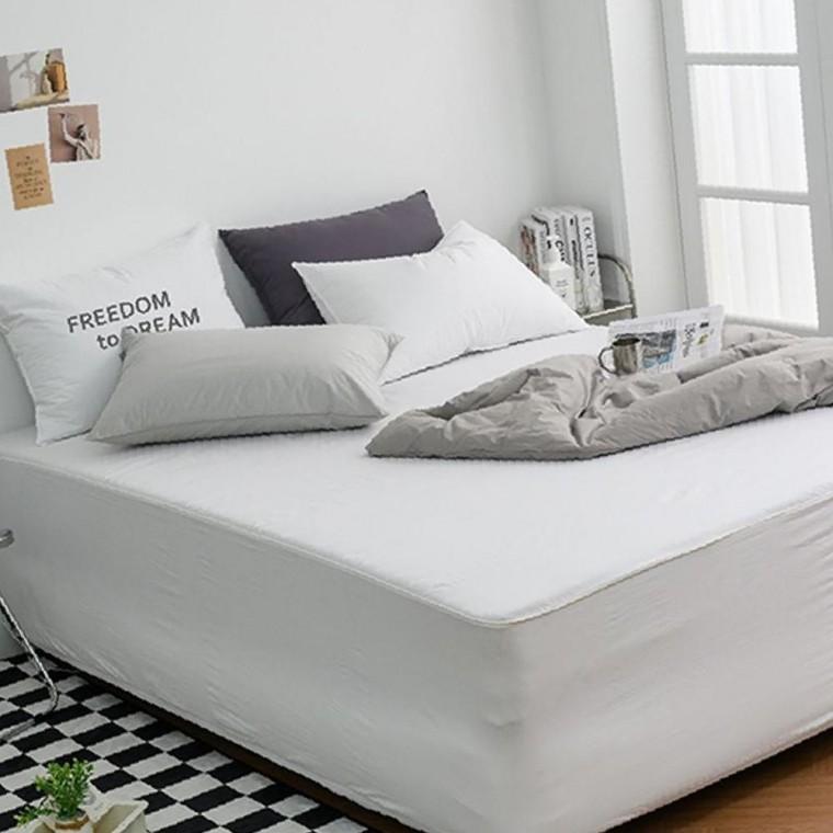 샤이니 순면 홑매트리스커버 F 화이트 단품 시트 커버