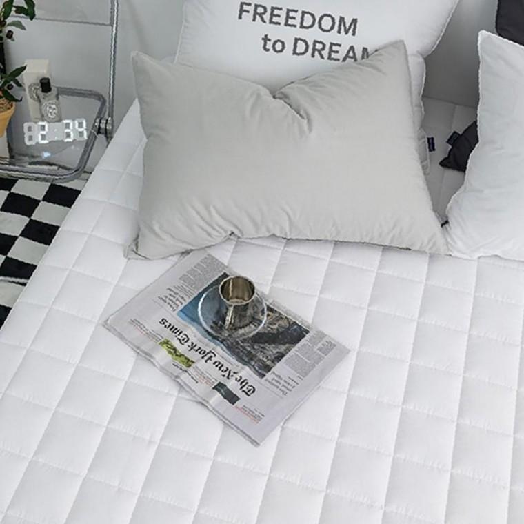 샤이니 누빔 순면 매트리스커버 Q 화이트 단품 시트