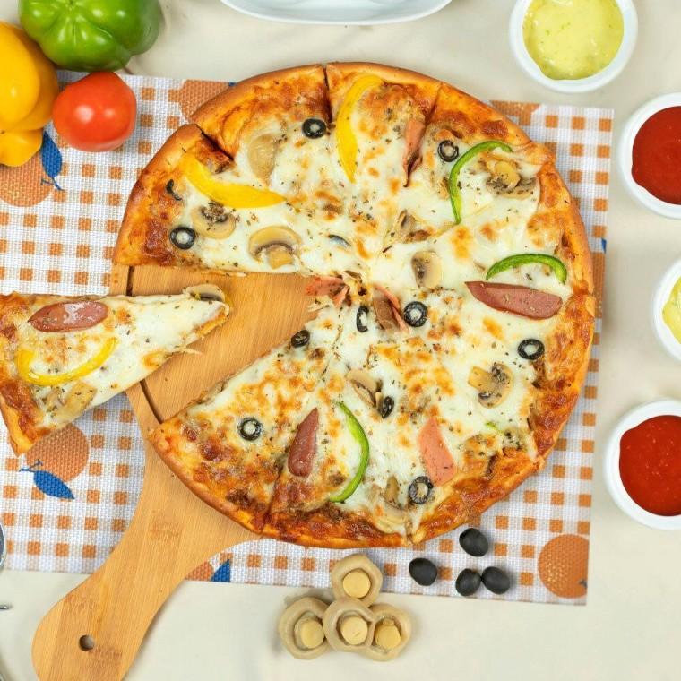 PVC 식탁 포인트 매트 오렌지 패턴 4개입 방수 러너 오염 방지 자리 보호