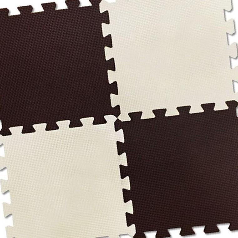 퍼즐매트 4P 브라운 60x60cm 층간소음완화 인테리어