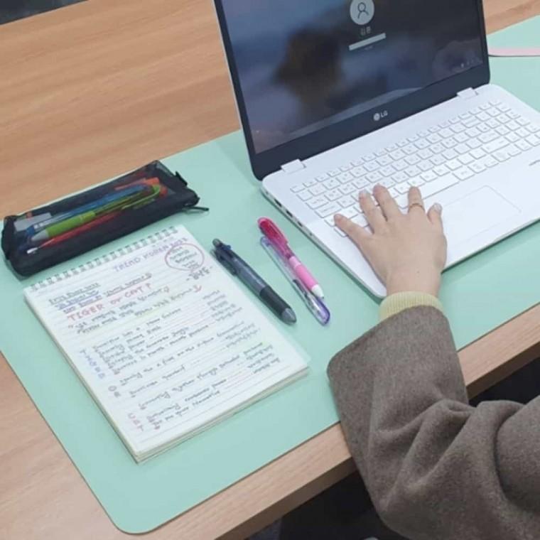 양면 가죽장패드 민트그린 키보드패드 데스크가죽패드 가죽데스크매트