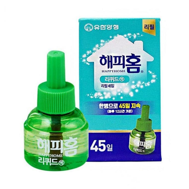 난공불락 해피홈 리퀴드 45 일 지속 훈증기 리필액 홈매트 캠핑 모기 모기등 벌레등