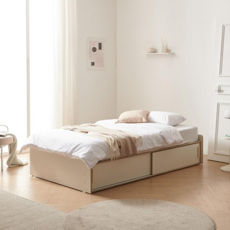 D4703 무헤드 슬라이드 수납 침대 SS(매트리스 미포함)