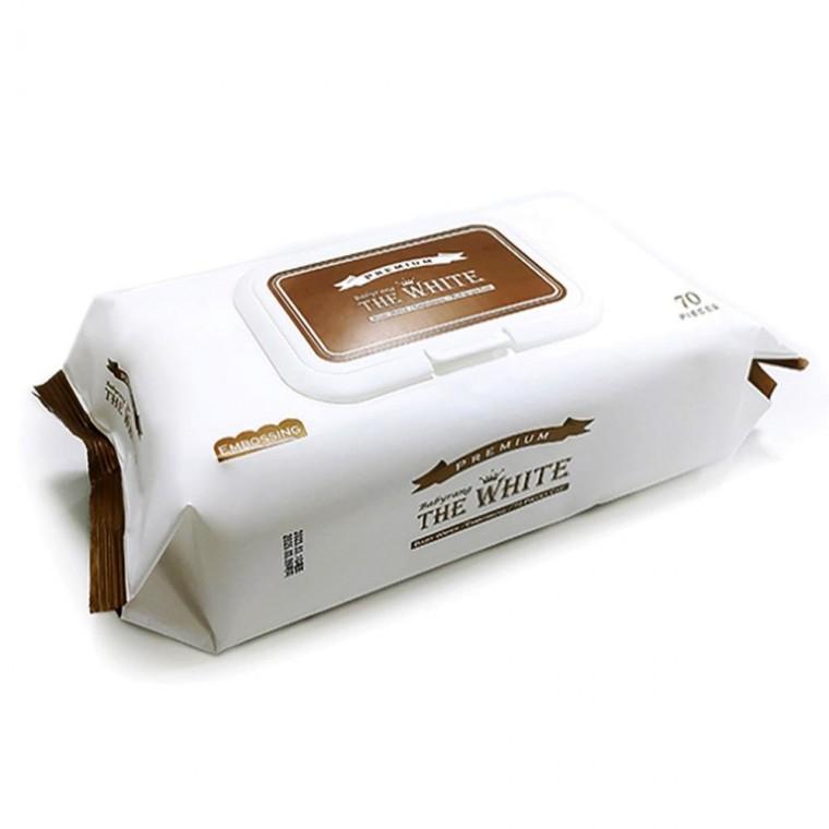 물 티슈 캡형 70매 휴대용 물휴지 외출용 위생 클렌징