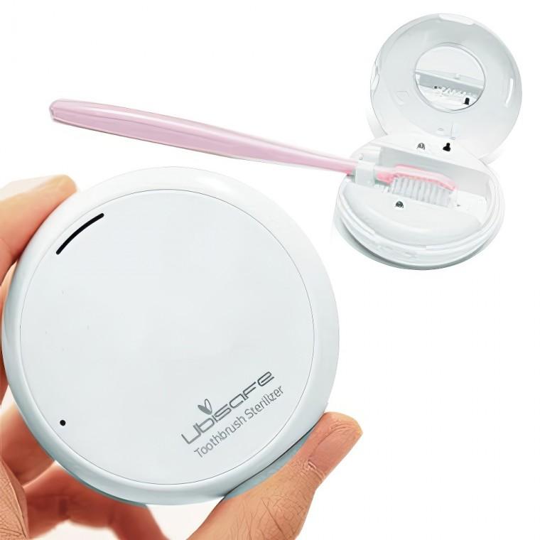 홈맨 휴대용 여행 1인용 칫솔 살균기 보관함 화이트 치솔 소독기 보관대