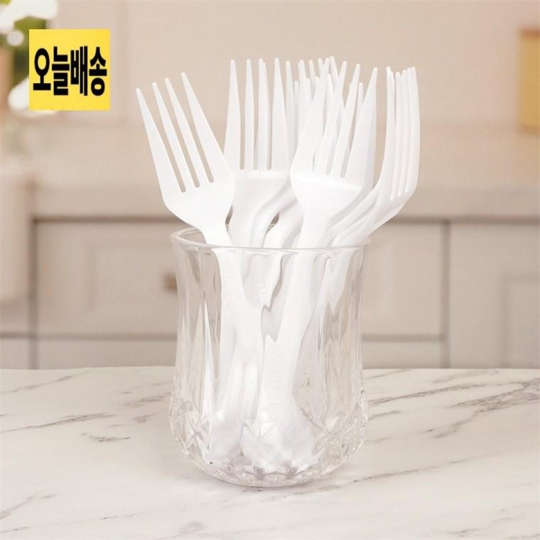 롯데 브랜드 위생 다회용 포크 10P 주방다회용포크 휴대용포크 10P포크세트