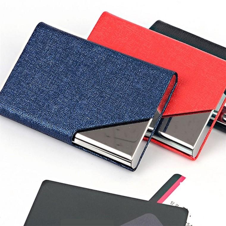 자석식 메탈가죽 명함케이스 휴대용 슬림형 슬림명함보관함 슬림명함지갑 이중명함케이스